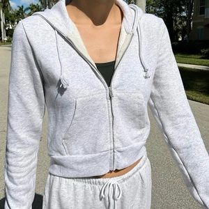 Gray Brandy Melville Crystal Hoodie